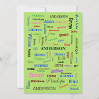 Family Word Cloud Personalisiert Script Fab Fun