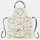 Family Word Cloud Weihnachten Supreme Schürze (Vorderseite)