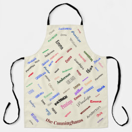 Family Word Cloud Weihnachten Supreme Schürze