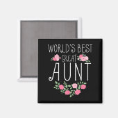 Family World's Great Aun Funny Auntie Ever Gift  Magnet (Vorderseite/Rückseite)