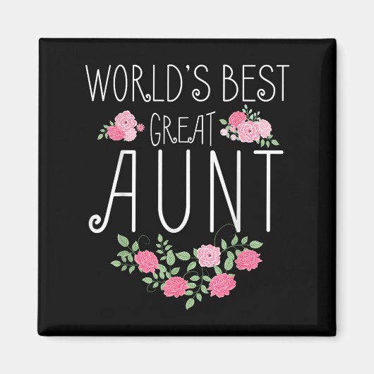 Family World's Great Aun Funny Auntie Ever Gift  Magnet (Vorne)