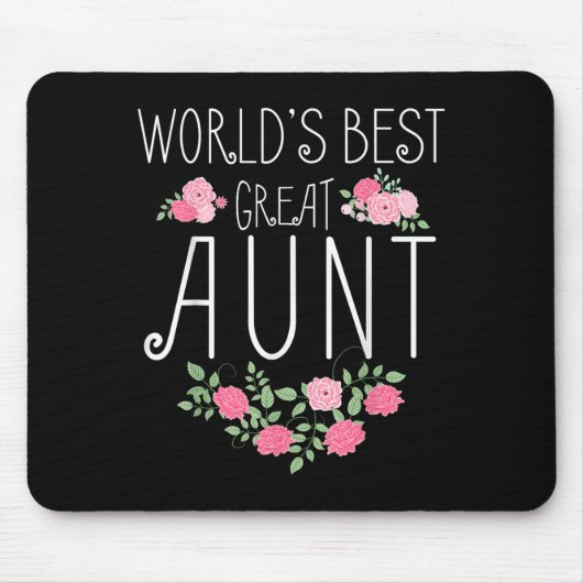 Family World's Great Aun Funny Auntie Ever Gift Mousepad (Vorne)