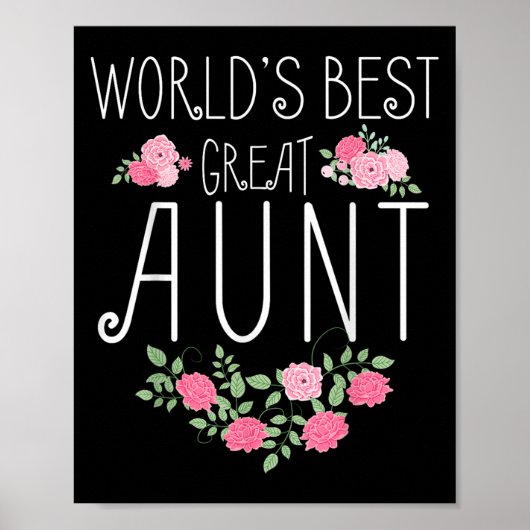 Family World's Great Aun Funny Auntie Ever Gift Poster (Vorne)