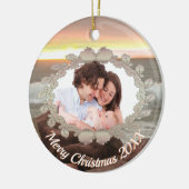 Family Wreath & Ocean 0893 Keramik Ornament (Links)