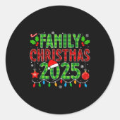 Family Xmas Matching Plaid Christmas 2025 Men Wome Runder Aufkleber (Vorderseite)