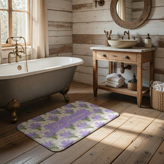 Familyname Provence Lavender Bunches  Badematte