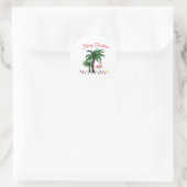 Famingo Weihnachten Runder Aufkleber (Tasche)