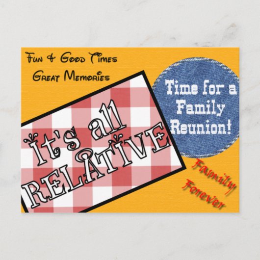 Famly Wiedersehen Postcard Einladungspostkarte (Vorderseite)