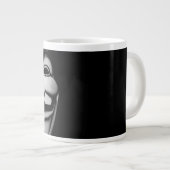 Famous Anonymous Hacker Smile Jumbo-Tasse (Vorderseite Rechts)