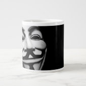 Famous Anonymous Hacker Smile Jumbo-Tasse (Vorderseite)