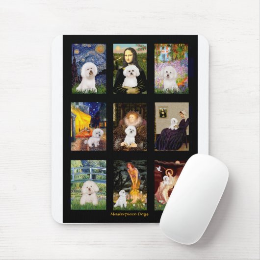 Famous Art Bichon Frise Composite Mousepad (Mit Mouse)
