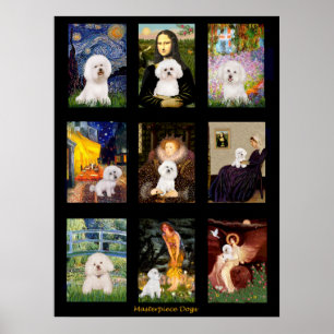 Famous Art Bichon Frise Composite Poster