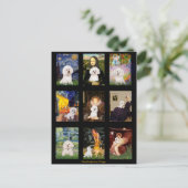 Famous Art Bichon Frise Composite Postkarte (Stehend Vorderseite)