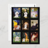 Famous Art Bichon Frise Composite Postkarte (Vorne/Hinten)
