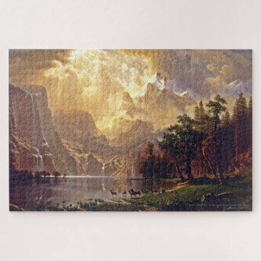 Famous Art Bierstadt Sierra Nevada California USA Puzzle (Horizontal)