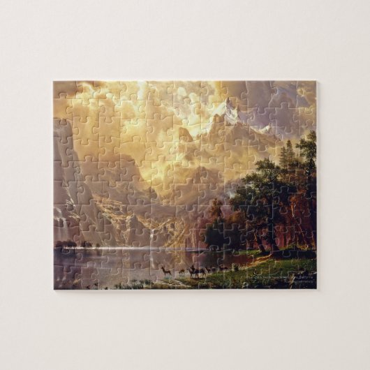 Famous Art Bierstadt Sierra Nevada California USA Puzzle (Horizontal)