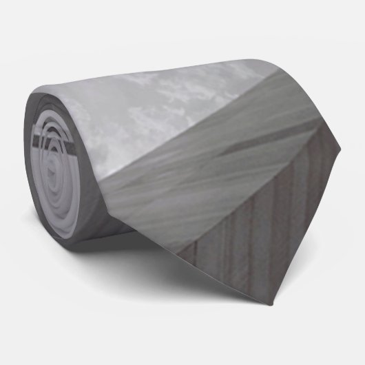 Famous Black White Gray Gateway Arch Design Krawatte (Gerollt)