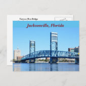 Famous Blue Bridge Jacksonville, Florida Postkarte (Vorne/Hinten)
