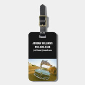 Famous Blue Swallow Motel on Route 66 Gepäckanhänger (Vorderseite vertikal)