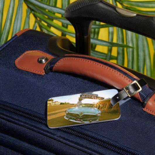 Famous Blue Swallow Motel on Route 66 Gepäckanhänger (Vorderseite Insitu 3)