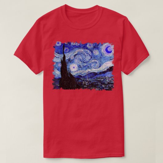 Famous Classic Art The Starry Night Remi Van Gogh T-Shirt (Design vorne)