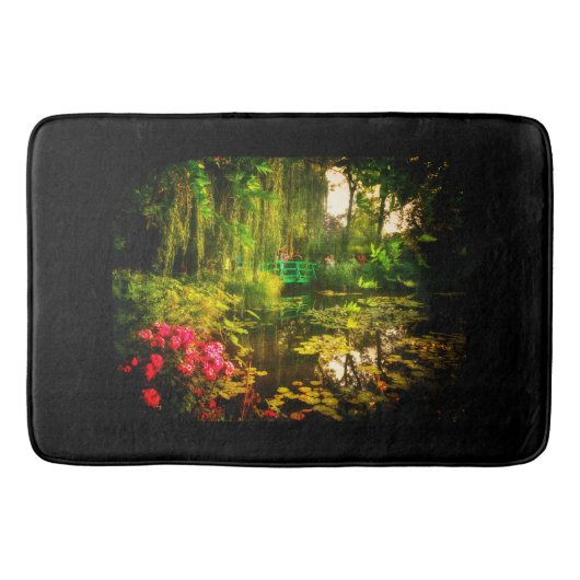 Famous Claude Monet Giverny Pond Lilies Badematte (Vorderseite)