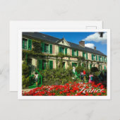 Famous Claude Monet Giverny Residence Frankreich Postkarte (Vorne/Hinten)