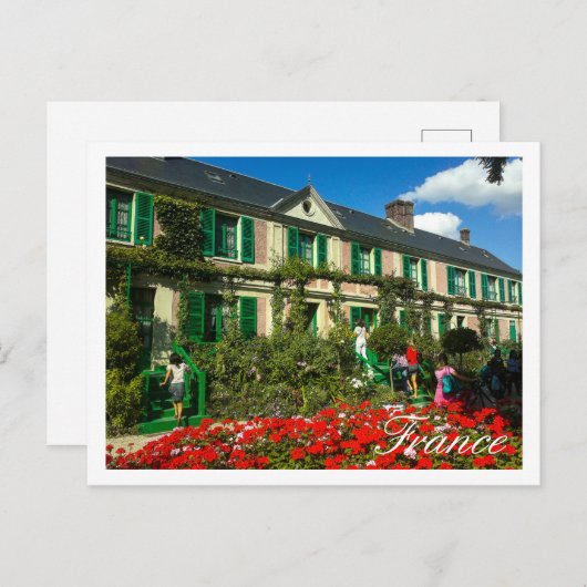 Famous Claude Monet Giverny Residence Frankreich Postkarte (Vorne/Hinten)
