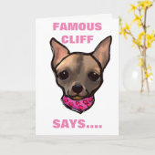 FAMOUS CLIFF MOTHER'S DAY CARD KARTE (Gelbe Blume)