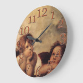Famous fine art, Raphael,Sistine Cherub Große Wanduhr (Winkel)