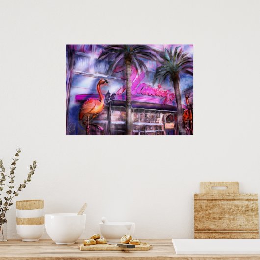 Famous Flamingo Poster (Küche)