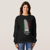 Famous Italian Landmark Leaning Tower of Pisa Sweatshirt (Vorne ganz)