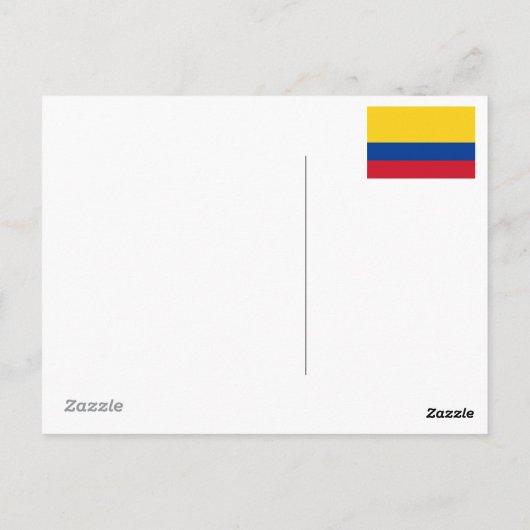 Famous Items of Colombia with flag Postkarte (Rückseite)