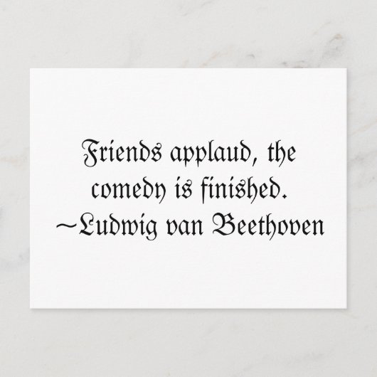 Famous Last Words Postkarte (Vorderseite)