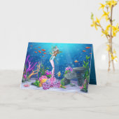 Famous Mermaid Karte (Gelbe Blume)
