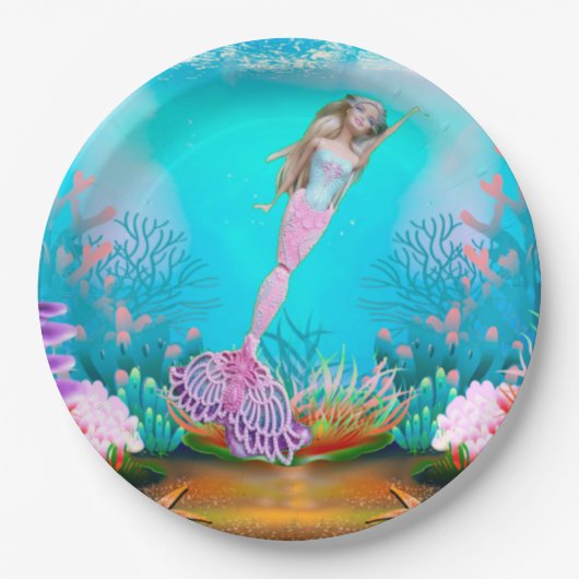 Famous Mermaid Pappteller (Vorderseite)