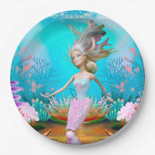 Famous Mermaid Pappteller (Vorderseite)