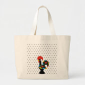 Famous Rooster of Barcelos Nr 09 - Polka Dots Jumbo Stoffbeutel (Vorne)