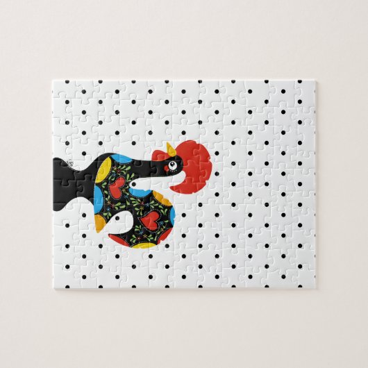 Famous Rooster of Barcelos Nr 09 - Polka Dots Puzzle (Horizontal)