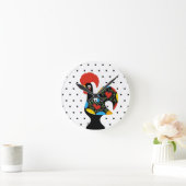 Famous Rooster of Barcelos Nr 09 - Polka Dots Runde Wanduhr (Zuhause)