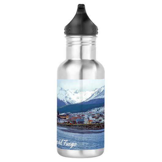 Famous Ushuaia - Tierra del Fuego, Argentinien Edelstahlflasche (Rechts)