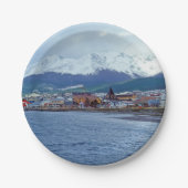 Famous Ushuaia - Tierra del Fuego, Argentinien Pappteller (Vorderseite)