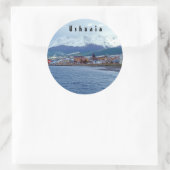 Famous Ushuaia - Tierra del Fuego, Argentinien Runder Aufkleber (Tasche)