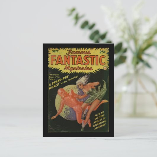 Famousfantastisch1Pulp Art Postkarte (Stehend Vorderseite)