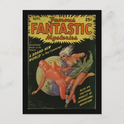 Famousfantastisch1Pulp Art Postkarte (Vorderseite)