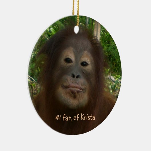 Fan #1 von Krista Orang-Utan Keramik Ornament (Rechts)