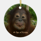 Fan #1 von Krista Orang-Utan Keramik Ornament (Vorne)