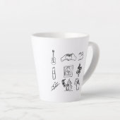 Fan Art Taylor Alben Line Zeichnend Latte Tasse (Rechte Ecke)