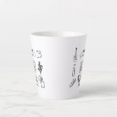 Fan Art Taylor Alben Line Zeichnend Latte Tasse (Vorderseite)