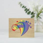 Fan Bass Rainbow Postkarte (Stehend Vorderseite)